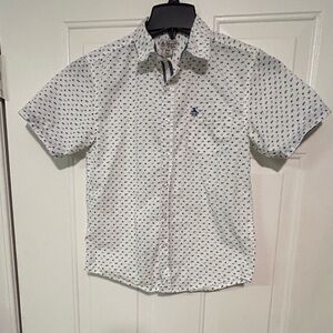 Original Peguin Youth Boys (10-12Y) Short‎ Sleeve Button Down 100% Cotton Shirt